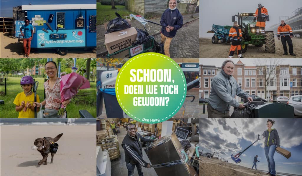 Impressie van campagne 'Schoon doen we toch gewoon' in Den Haag