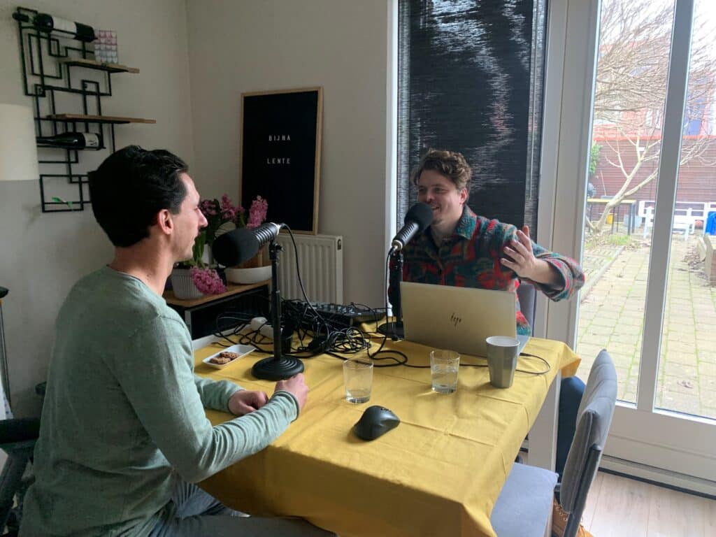 Stefan Smeenk van Future Communication in gesprek met Michiel van der Blij voor de podcast Getting comfie with...