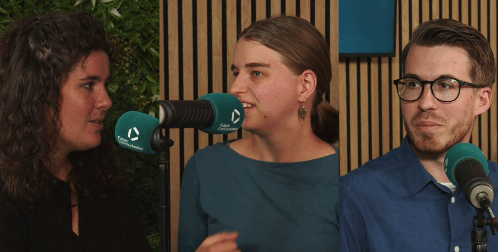 Tamar van Steenbergen, Marrit Postma en Matthieu Bos in gesprek over digitoegankelijkheid.